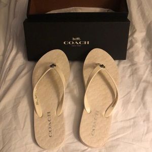 Coach Abbigail Rubber Chalk Flip Flops: size 8m